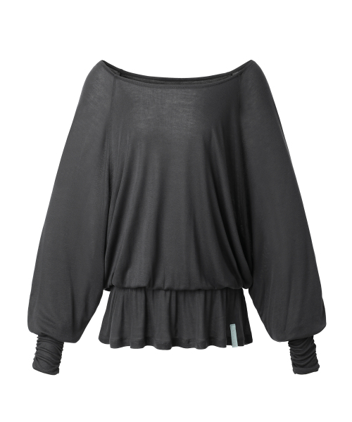 MIRECO(ミレコ)の「SHEER OFF-SHOULDER SLEEVE CHARCOAL(Tシャツ/カットソー・レディース・その他・FREE)」の4枚目の写真