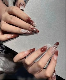 WARAIJOGO（ワライジョウゴ）の「バタフライ パール ネイルチップ(BDS)（ネイルシール/ネイルチップ）」