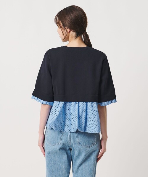 UNITED ARROWS（ユナイテッドアローズ）の「カットワーク バルーン シルエット ニット ‐ウォッシャブル‐（ニット/セーター・レディース・ネイビー/グレー系/ブラック・FREE）」の21枚目の写真