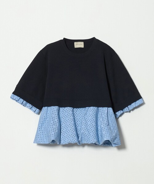 UNITED ARROWS（ユナイテッドアローズ）の「カットワーク バルーン シルエット ニット ‐ウォッシャブル‐（ニット/セーター・レディース・ネイビー/グレー系/ブラック・FREE）」の20枚目の写真