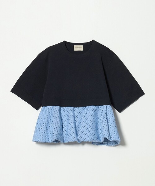 UNITED ARROWS（ユナイテッドアローズ）の「カットワーク バルーン シルエット ニット ‐ウォッシャブル‐（ニット/セーター・レディース・ネイビー/グレー系/ブラック・FREE）」の14枚目の写真