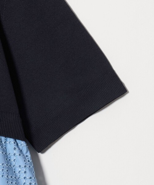 UNITED ARROWS（ユナイテッドアローズ）の「カットワーク バルーン シルエット ニット ‐ウォッシャブル‐（ニット/セーター・レディース・ネイビー/グレー系/ブラック・FREE）」の13枚目の写真