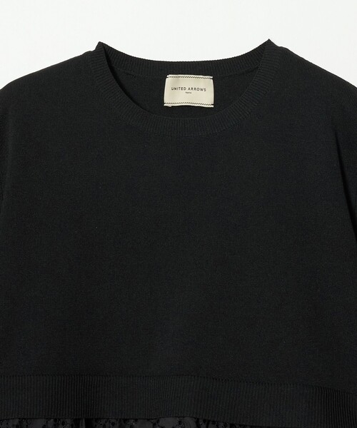 UNITED ARROWS（ユナイテッドアローズ）の「カットワーク バルーン シルエット ニット ‐ウォッシャブル‐（ニット/セーター・レディース・ネイビー/グレー系/ブラック・FREE）」の10枚目の写真