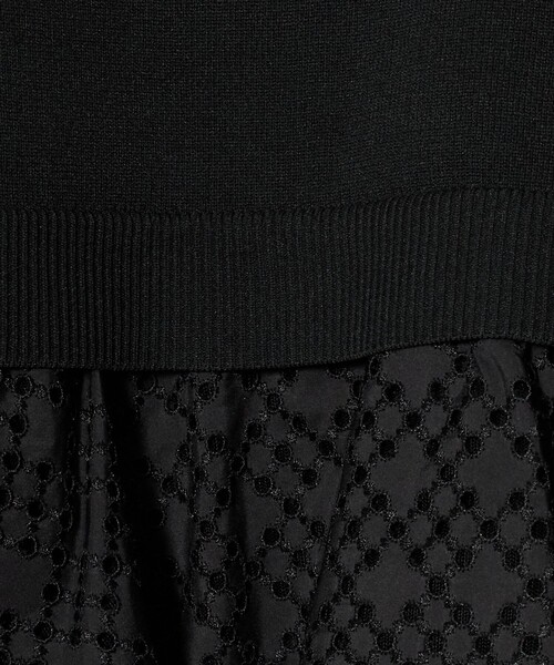 UNITED ARROWS（ユナイテッドアローズ）の「カットワーク バルーン シルエット ニット ‐ウォッシャブル‐（ニット/セーター・レディース・ネイビー/グレー系/ブラック・FREE）」の9枚目の写真