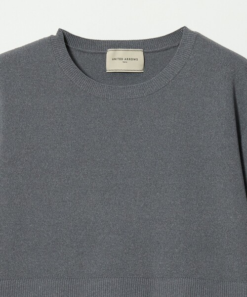 UNITED ARROWS（ユナイテッドアローズ）の「カットワーク バルーン シルエット ニット ‐ウォッシャブル‐（ニット/セーター・レディース・ネイビー/グレー系/ブラック・FREE）」の7枚目の写真