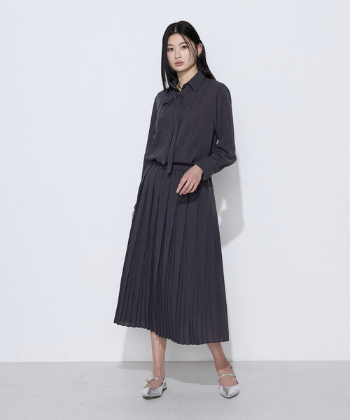 COMME CA(コムサ)の「〔 TALLサイズ 〕 フィネスボイル シャツブラウス(シャツ/ブラウス・レディース・チャコール/ホワイト/サックスブルー・15号)」の12枚目の写真