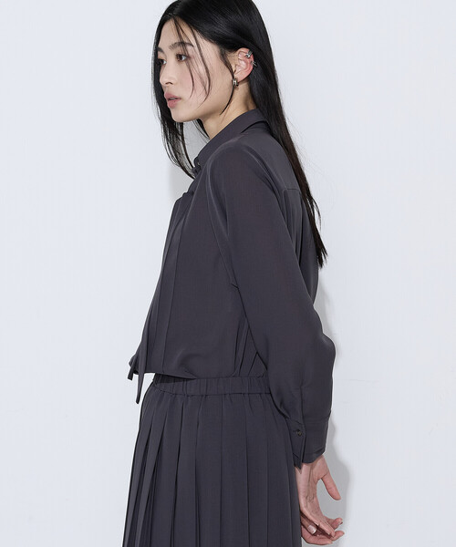 COMME CA(コムサ)の「〔 TALLサイズ 〕 フィネスボイル シャツブラウス(シャツ/ブラウス・レディース・チャコール/ホワイト/サックスブルー・15号)」の13枚目の写真