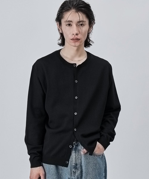 SINSS(シンス)の「Crew neck knit cardigan / クルーネックニットカーディガン(カーディガン/ボレロ・メンズ・ブラック/グレー/チャコールグレー/ブラウン・X-SMALL/SMALL/MEDIUM/LARGE)」の15枚目の写真