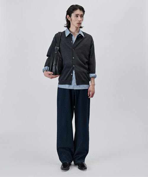 SINSS(シンス)の「Crew neck knit cardigan / クルーネックニットカーディガン(カーディガン/ボレロ・メンズ・ブラック/グレー/チャコールグレー/ブラウン・X-SMALL/SMALL/MEDIUM/LARGE)」の12枚目の写真