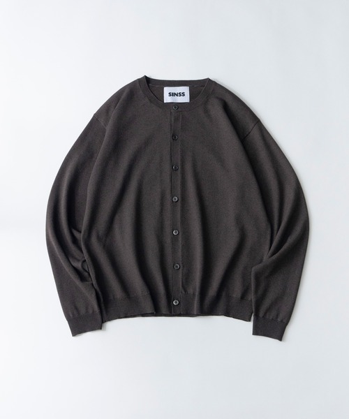 SINSS(シンス)の「Crew neck knit cardigan / クルーネックニットカーディガン(カーディガン/ボレロ・メンズ・ブラック/グレー/チャコールグレー/ブラウン・X-SMALL/SMALL/MEDIUM/LARGE)」の7枚目の写真