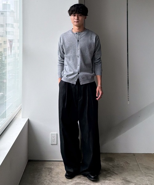 SINSS(シンス)の「Crew neck knit cardigan / クルーネックニットカーディガン(カーディガン/ボレロ・メンズ・ブラック/グレー/チャコールグレー/ブラウン・X-SMALL/SMALL/MEDIUM/LARGE)」の22枚目の写真