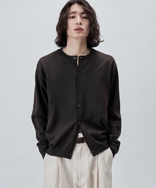SINSS(シンス)の「Crew neck knit cardigan / クルーネックニットカーディガン(カーディガン/ボレロ・メンズ・ブラック/グレー/チャコールグレー/ブラウン・X-SMALL/SMALL/MEDIUM/LARGE)」の13枚目の写真