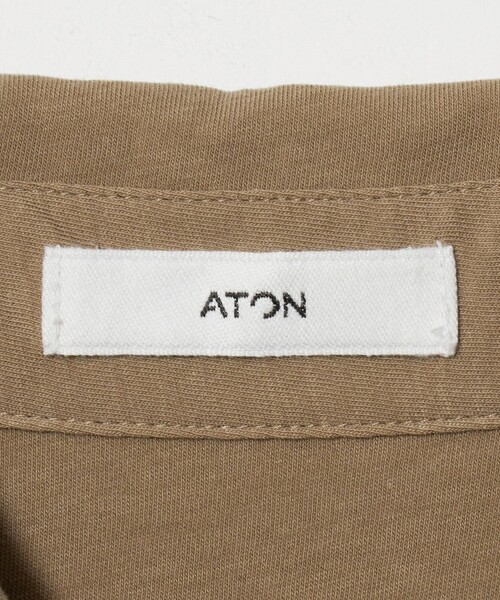 ATON(エイトン)の「<ATON>シャツ ワンピース(ワンピース・レディース・ベージュ/ブラック・01(36))」の11枚目の写真