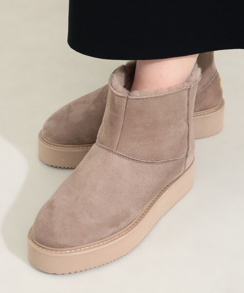 Demi-Luxe BEAMS（デミルクス ビームス）の「【別注】CAMINANDO / ボア ショートブーツ（ドレスシューズ・レディース・ブラウン系その他3/ブラック・8inch/7inch/6inch）」の2枚目の写真