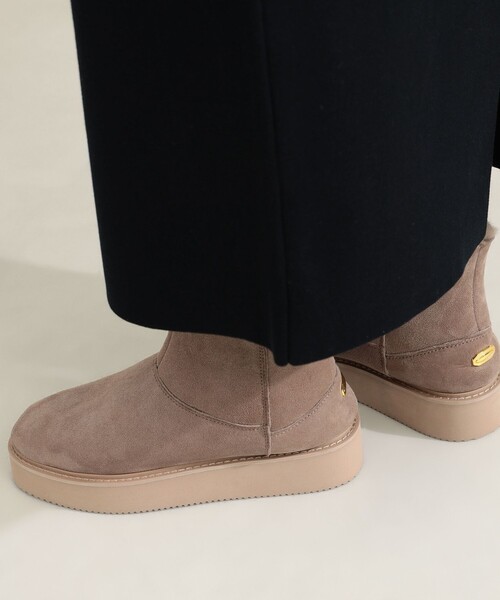 Demi-Luxe BEAMS（デミルクス ビームス）の「【別注】CAMINANDO / ボア ショートブーツ（ドレスシューズ・レディース・ブラウン系その他3/ブラック・8inch/7inch/6inch）」の4枚目の写真