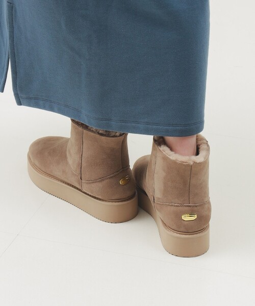Demi-Luxe BEAMS（デミルクス ビームス）の「【別注】CAMINANDO / ボア ショートブーツ（ドレスシューズ・レディース・ブラウン系その他3/ブラック・8inch/7inch/6inch）」の5枚目の写真