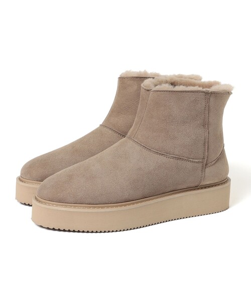 Demi-Luxe BEAMS（デミルクス ビームス）の「【別注】CAMINANDO / ボア ショートブーツ（ドレスシューズ・レディース・ブラウン系その他3/ブラック・8inch/7inch/6inch）」の6枚目の写真