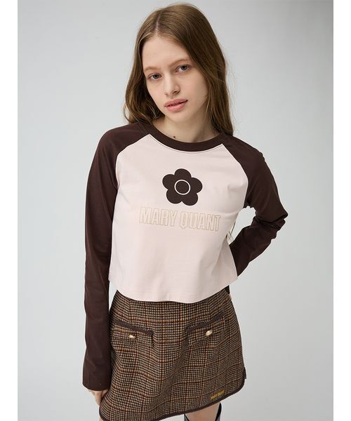 LILY BROWN(リリーブラウン)の「【LILY BROWN×MARY QUANT】デイジープリントラグランロンT(Tシャツ/カットソー・レディース・ピンク/オフホワイト/グレー・F)」の3枚目の写真