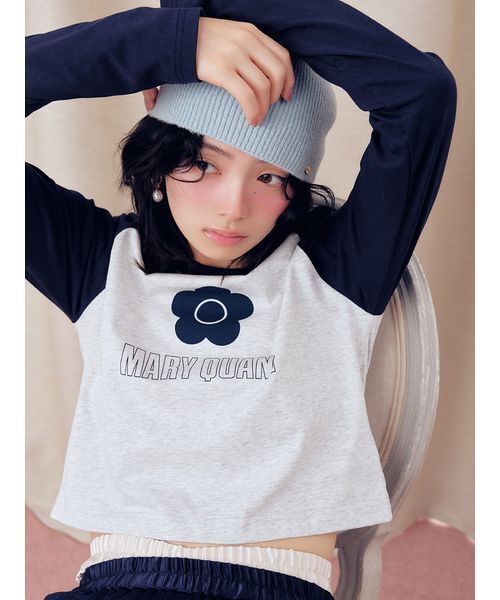 LILY BROWN(リリーブラウン)の「【LILY BROWN×MARY QUANT】デイジープリントラグランロンT(Tシャツ/カットソー・レディース・ピンク/オフホワイト/グレー・F)」の6枚目の写真