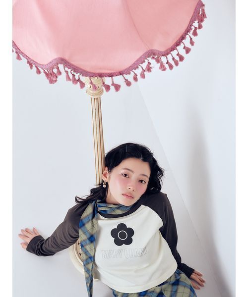 LILY BROWN(リリーブラウン)の「【LILY BROWN×MARY QUANT】デイジープリントラグランロンT(Tシャツ/カットソー・レディース・ピンク/オフホワイト/グレー・F)」の8枚目の写真
