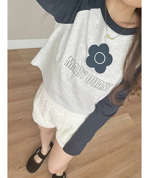 LILY BROWN(リリーブラウン)の「【LILY BROWN×MARY QUANT】デイジープリントラグランロンT(Tシャツ/カットソー・レディース・ピンク/オフホワイト/グレー・F)」の19枚目の写真