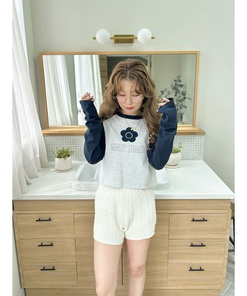 LILY BROWN(リリーブラウン)の「【LILY BROWN×MARY QUANT】デイジープリントラグランロンT(Tシャツ/カットソー・レディース・ピンク/オフホワイト/グレー・F)」の21枚目の写真