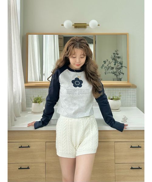 LILY BROWN(リリーブラウン)の「【LILY BROWN×MARY QUANT】デイジープリントラグランロンT(Tシャツ/カットソー・レディース・ピンク/オフホワイト/グレー・F)」の22枚目の写真