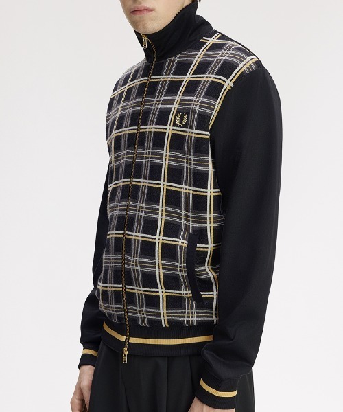 FRED PERRY トラックジャケット Knitted Front Track Jacket／ニットフロントトラックジャケット