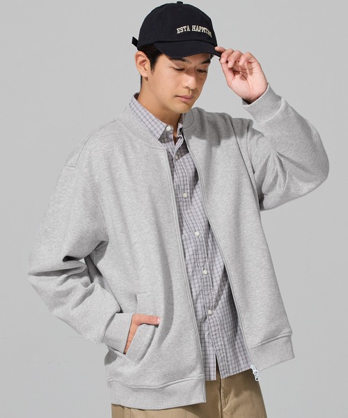 coca(coca)(コカ)の「ソフトスウェットMA-1(MA-1・メンズ・ブラック/グレー・L/XL/M)」の2枚目の写真
