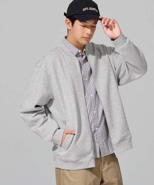 coca(coca)(コカ)の「ソフトスウェットMA-1(MA-1・メンズ・ブラック/グレー・L/XL/M)」の6枚目の写真