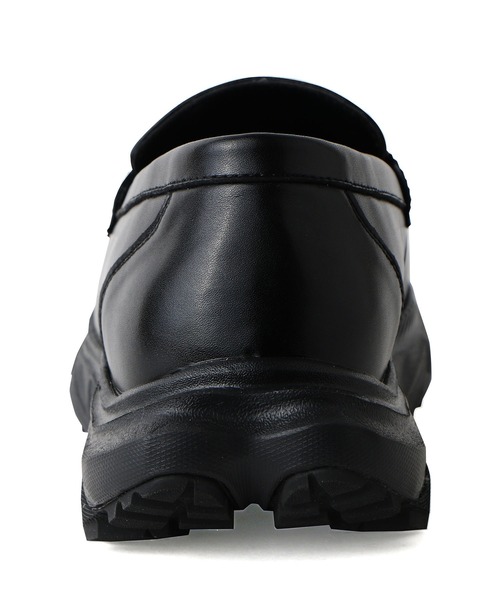 Midland FootWears(ミッドランド フットウエアーズ)の「【+6.5cm厚底】スタイルアップ ボリュームソール コインローファー / Midland Footwears 000017(ローファー・メンズ・ブラック・S/M/L)」の9枚目の写真