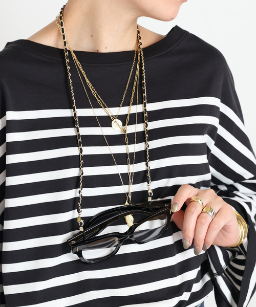 AP STUDIO(エーピーストゥディオ)の「【Sunny Cords/サニーコーズ】Classy c gold black(その他小物・レディース・ブラック・FREE)」の1枚目の写真