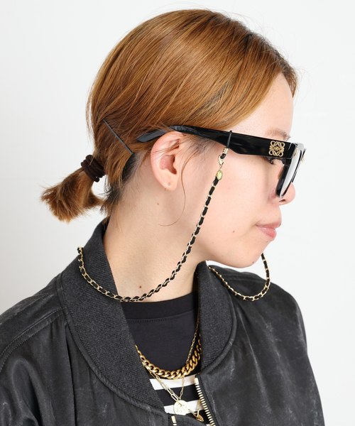 AP STUDIO(エーピーストゥディオ)の「【Sunny Cords/サニーコーズ】Classy c gold black(その他小物・レディース・ブラック・FREE)」の2枚目の写真