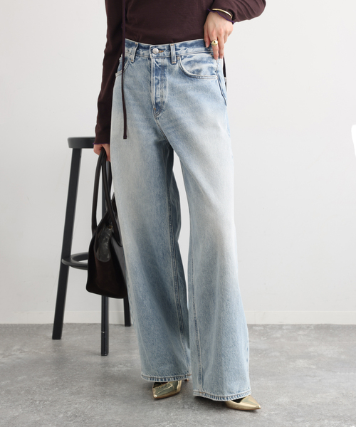 journal standard L'essage(ジャーナルスタンダードレサージュ)の「HAIKURE/ハイクル BETHANY SHORT LENGTH POLLOCK デニムパンツ(デニムパンツ・レディース・ブルー・23/25/24)」の3枚目の写真