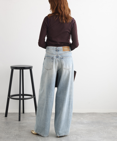 journal standard L'essage(ジャーナルスタンダードレサージュ)の「HAIKURE/ハイクル BETHANY SHORT LENGTH POLLOCK デニムパンツ(デニムパンツ・レディース・ブルー・23/25/24)」の8枚目の写真