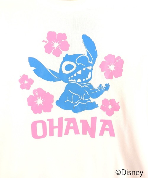 LOCALMOTION HAWAII(ローカルモーション ハワイ)の「ハワイ&リゾートスティッチハイビスカスミニ長袖Tシャツ(Tシャツ/カットソー・レディース・ブラック/ホワイト・FREE)」の17枚目の写真
