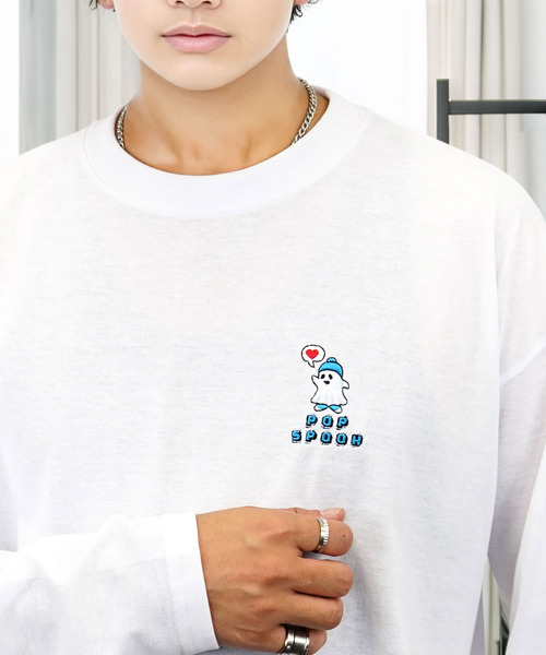 Ammie(アミー)の「ワイド 刺繍 ワンポイント 長袖Tシャツ(Tシャツ/カットソー・メンズ・ホワイト系その他2/ホワイト系その他3/ホワイト系その他4/ホワイト系その他5/ホワイト系その他6/ブラック系その他2/ブラック系その他3/ブラック系その他4/ブラック系その他5/ブラック系その他6/ホワイト系1/ホワイト系2/ホワイト系3/ホワイト系4/ホワイト系5/ホワイト系6/ホワイト系7/ブラック系/ブラック系1/ブラック系2/ブラック系3/ブラック系4/ブラック系5/ブラック系6/ブラック系7・M/L)」の10枚目の写真
