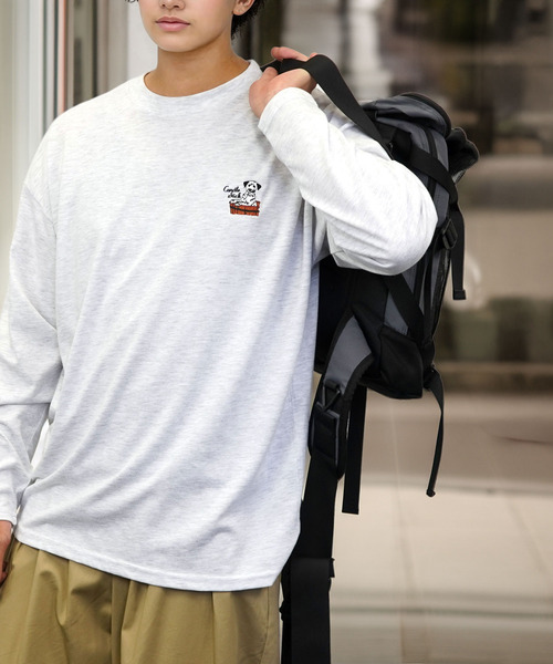 Ammie(アミー)の「ワイド 刺繍 ワンポイント 長袖Tシャツ(Tシャツ/カットソー・メンズ・ホワイト系その他2/ホワイト系その他3/ホワイト系その他4/ホワイト系その他5/ホワイト系その他6/ブラック系その他2/ブラック系その他3/ブラック系その他4/ブラック系その他5/ブラック系その他6/ホワイト系1/ホワイト系2/ホワイト系3/ホワイト系4/ホワイト系5/ホワイト系6/ホワイト系7/ブラック系/ブラック系1/ブラック系2/ブラック系3/ブラック系4/ブラック系5/ブラック系6/ブラック系7・M/L)」の13枚目の写真