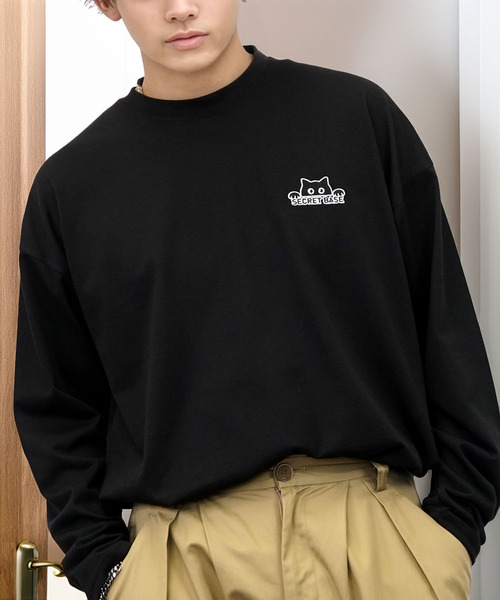 Ammie(アミー)の「ワイド 刺繍 ワンポイント 長袖Tシャツ(Tシャツ/カットソー・メンズ・ホワイト系その他2/ホワイト系その他3/ホワイト系その他4/ホワイト系その他5/ホワイト系その他6/ブラック系その他2/ブラック系その他3/ブラック系その他4/ブラック系その他5/ブラック系その他6/ホワイト系1/ホワイト系2/ホワイト系3/ホワイト系4/ホワイト系5/ホワイト系6/ホワイト系7/ブラック系/ブラック系1/ブラック系2/ブラック系3/ブラック系4/ブラック系5/ブラック系6/ブラック系7・M/L)」の19枚目の写真