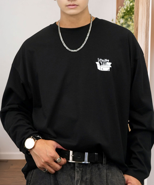 Ammie(アミー)の「ワイド 刺繍 ワンポイント 長袖Tシャツ(Tシャツ/カットソー・メンズ・ホワイト系その他2/ホワイト系その他3/ホワイト系その他4/ホワイト系その他5/ホワイト系その他6/ブラック系その他2/ブラック系その他3/ブラック系その他4/ブラック系その他5/ブラック系その他6/ホワイト系1/ホワイト系2/ホワイト系3/ホワイト系4/ホワイト系5/ホワイト系6/ホワイト系7/ブラック系/ブラック系1/ブラック系2/ブラック系3/ブラック系4/ブラック系5/ブラック系6/ブラック系7・M/L)」の20枚目の写真