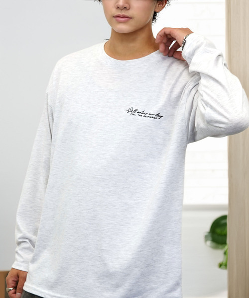Ammie(アミー)の「ワイド 刺繍 ワンポイント 長袖Tシャツ(Tシャツ/カットソー・メンズ・ホワイト系その他2/ホワイト系その他3/ホワイト系その他4/ホワイト系その他5/ホワイト系その他6/ブラック系その他2/ブラック系その他3/ブラック系その他4/ブラック系その他5/ブラック系その他6/ホワイト系1/ホワイト系2/ホワイト系3/ホワイト系4/ホワイト系5/ホワイト系6/ホワイト系7/ブラック系/ブラック系1/ブラック系2/ブラック系3/ブラック系4/ブラック系5/ブラック系6/ブラック系7・M/L)」の5枚目の写真