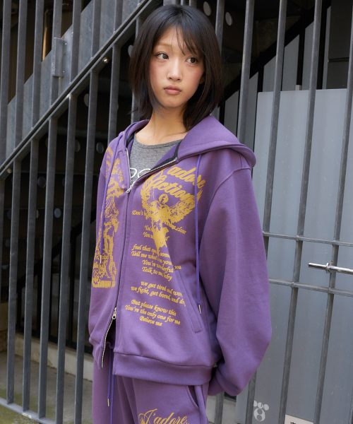LARTIGENT（ラーティゼン）の「L27 BAROQUE HOODIE ZIP-UP(PURPLE)（パーカー・レディース・その他・FREE）」の2枚目の写真