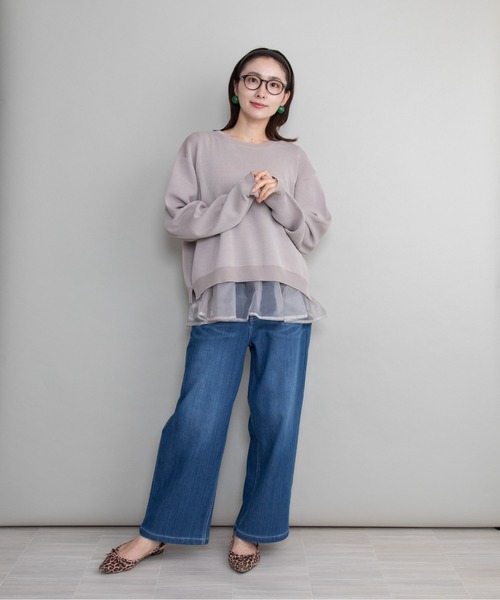 lodie(ロディ)の「クルーニット×裾オーガンジータンク【セットアイテム】(ニット/セーター・レディース・ブラック/グレイッシュベージュ/チャコールグレー・FREE)」の22枚目の写真