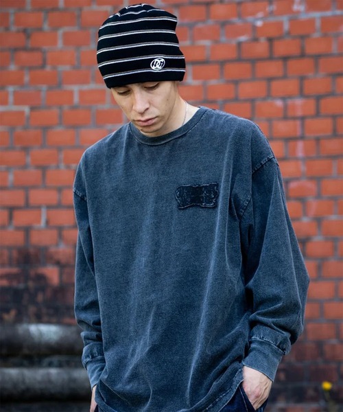DC（ディーシー）の「DC/ディーシー 長袖Ｔシャツ ロンT DLT264048（Tシャツ/カットソー・メンズ・ブラック×ホワイト/シルバーグレー/スミクロ・XL/L/M）」の12枚目の写真