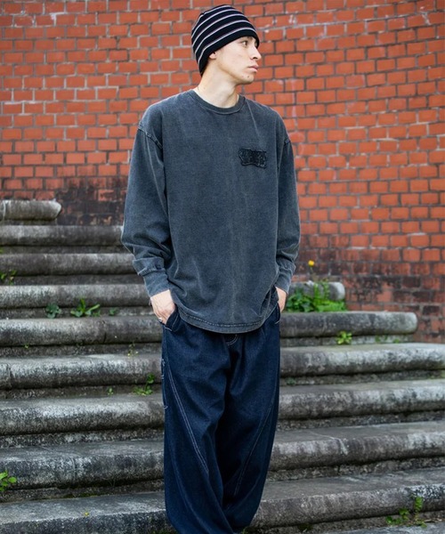 DC（ディーシー）の「DC/ディーシー 長袖Ｔシャツ ロンT DLT264048（Tシャツ/カットソー・メンズ・ブラック×ホワイト/シルバーグレー/スミクロ・XL/L/M）」の14枚目の写真