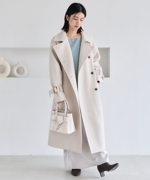 mysty woman(ミスティウーマン)の「12Gラクーン混ボートネックプルオーバー 670148(ニット/セーター・レディース・アイボリー/ブラック/イエロー/ブルー系その他・FREE)」の20枚目の写真