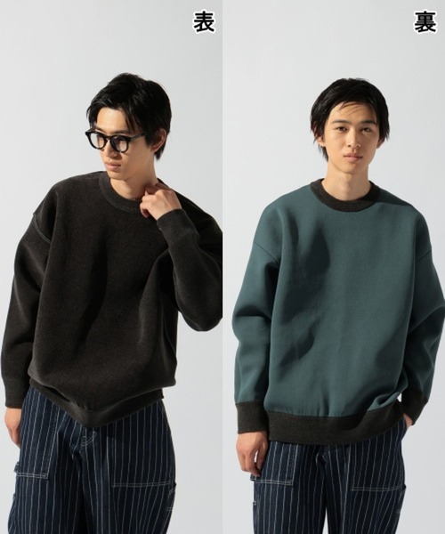 niko and...(ニコアンド)の「モールリバーシブルニットプルオーバー(ニット/セーター・メンズ・ベージュ/チャコール/ブルー/ボルドー・LARGE/MEDIUM)」の2枚目の写真