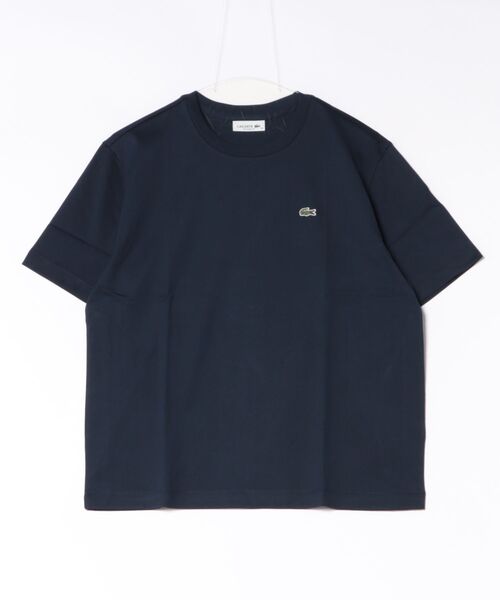 LACOSTE(ラコステ)の「《LACOSTE》ワンポイントソフトタッチTシャツ(Tシャツ/カットソー・レディース・ブラック/ホワイト/ネイビー・40/38/36/34)」の3枚目の写真