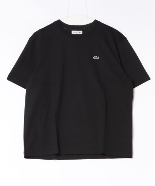 LACOSTE(ラコステ)の「《LACOSTE》ワンポイントソフトタッチTシャツ(Tシャツ/カットソー・レディース・ブラック/ホワイト/ネイビー・40/38/36/34)」の2枚目の写真