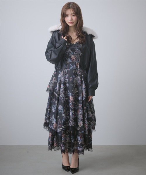 AND COUTURE(アンドクチュール)の「取り外しファー襟フェイクレザーブルゾン(ブルゾン・レディース・ブラック/ブラウン/アイボリー・FREE)」の9枚目の写真